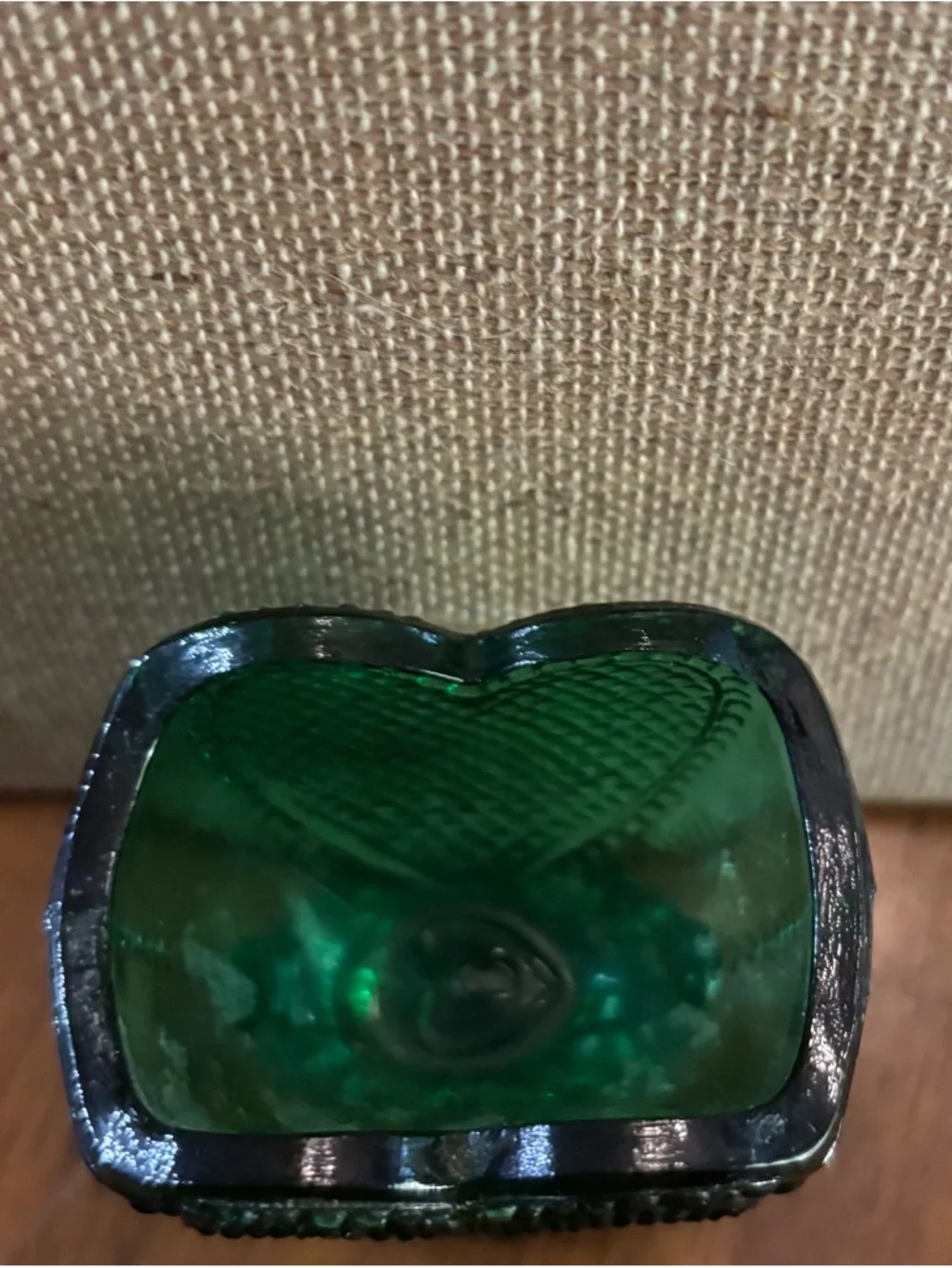 vintage Degenhart "Sweetheart" heart-shaped glass Toothpick Holder - Picture 3 of 4